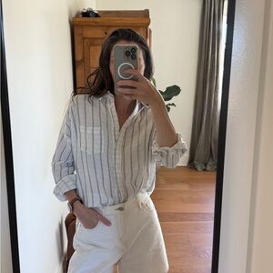 Neuflora Striped Button Down Shirt - 100% cotton